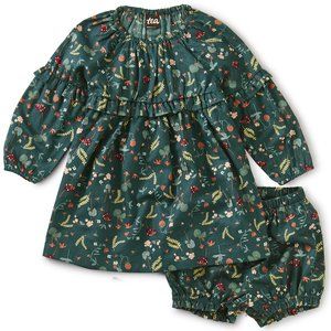 Tea Collection Ruffle Baby Dress in Strawberry Fields